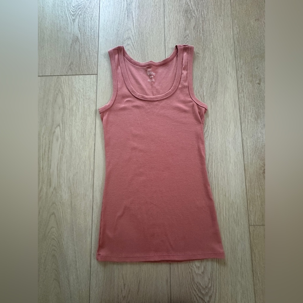 FELINA Pretty 🤩 Coral, Palest Pink & Olive Green Set of 3 Tank Tops 💫 Medium - Picture 2 of 12